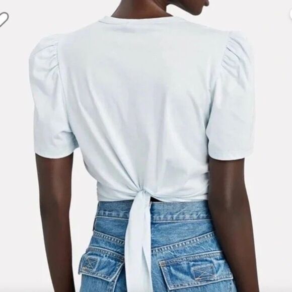 A.L.C Monica Wrap Cotton T-Shirt - Picture 2 of 8